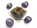 Amethyst Orgone Pyramid with Reiki Direction Stones