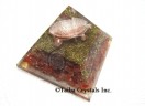 Red Cornelian Orgone pyramid with Fengshui Turtle