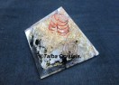 Rainbow Moonstone Orgone Pyramid with Coppr coil