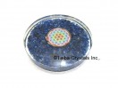 Blue Dyed Chips orgone Coasters