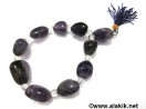 Amethyst Tumble with crystal Power  Bracelet