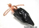 Black Obsidian Raw Bronze Modular Pendulum