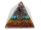 Chakra Layered Genuine Stone orgone pyramid Big Size