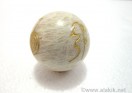 Cream Moonstone Engrave USAI Reiki Sphere