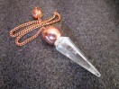 Crystal Quartz Facetted Bronze Modular Pendulum