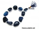 Dyed Blue Onyx Tumble with crystal power bracelet