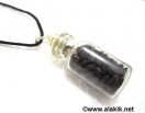 Garnet chips bottle pendants with cord