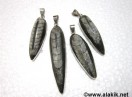 Orthoceras fossil 925 silver pendant