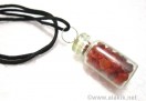 Red Carnelian Bottle pendants with cord