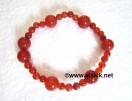 Red Cornelian 4x1Beads Elastic bracelet