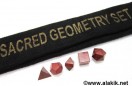 Red Jasper 5pcs Geometry set with Velvet pouch