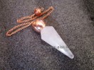Rose Quartz Facetted Bronze Modular Pendulum