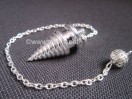 Silver Twisted Metal pendulum