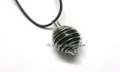 Black Tourmaline Tumble Wrapped Pendant