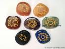 Engrave Chakra Palm Stone set