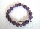 Amethyst 2x1 beads Elastic Bracelet