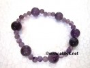 Amethyst 4x1 Beads Elastic  bracelet