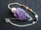 Amethyst Silver Modular Pendulm with Chakra chain