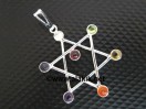 Chakra Pentagram Metal pendant