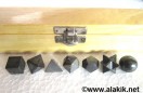 Hematite 7pcs Geometry set with wooden box