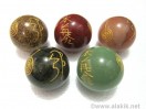 Mix Gemstone Engrave Reiki Spheres
