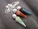 Mix Gemstone Facetted Silver Modular pendulum