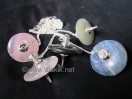 Mix Gemstone Silver UFO Pendulum