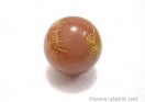 Orange Aventurine Engrave Reiki Sphere