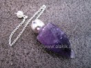 Raw Amethyst Silver Modular pendulum
