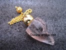 Raw Crystal Quartz Golden Modular Pendulum
