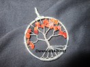 Red Cornelian Tree of Life Pendant