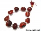 Red Cornelian tumble with crystal Power Bracelet